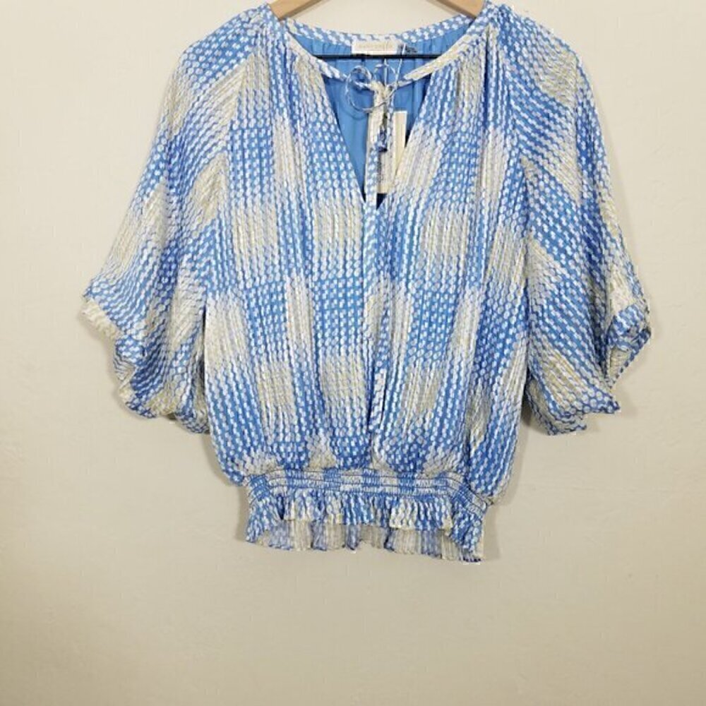 NWT Ramy Brook Printed‎ Elise Top Daffodil Combo Size M Blouse - Picture 4 of 9